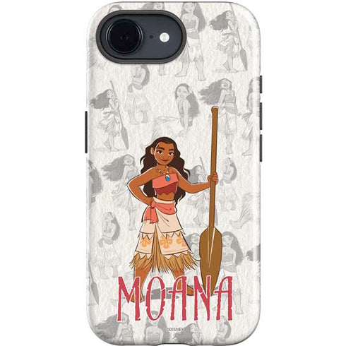 Disney Princess Moana Pattern iPhone 16e Impact Case