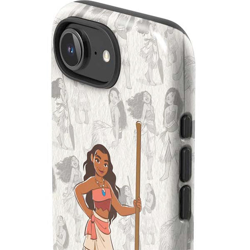 Disney Princess Moana Pattern iPhone 16e Impact Case