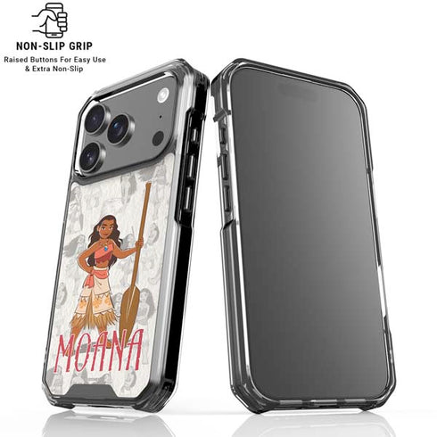 Disney Princess Moana Pattern iPhone 18 Pro Clear Case