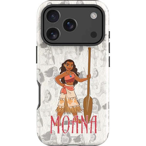 Disney Princess Moana Pattern iPhone 18 Pro Max Impact Case