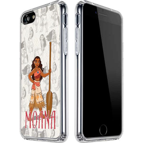 Disney Princess Moana Pattern iPhone SE (2nd & 3rd Gen) Clear Case