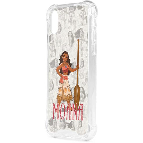 Disney Princess Moana Pattern iPhone XS Clear Case