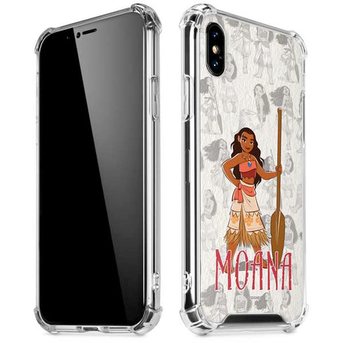 Disney Princess Moana Pattern iPhone XS Max Clear Case