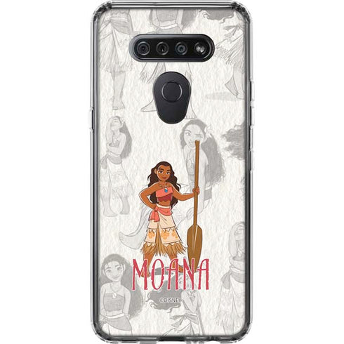 Disney Princess Moana Pattern LG K51/Q51 Clear Case