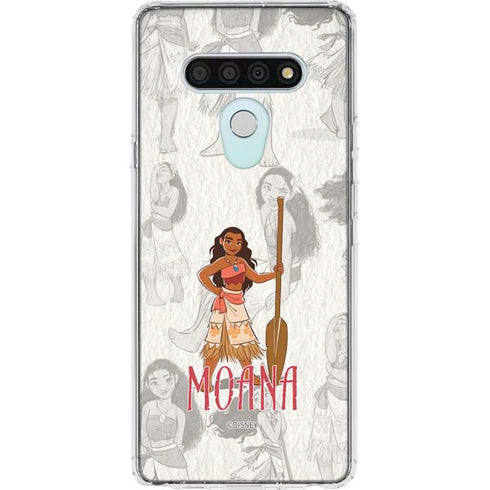 Disney Princess Moana Pattern LG Stylo 6 Clear Case