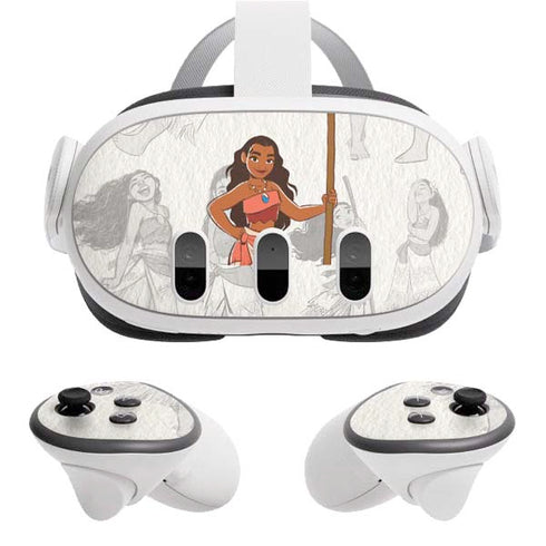 Disney Princess Moana Pattern Meta Quest 3 Skin