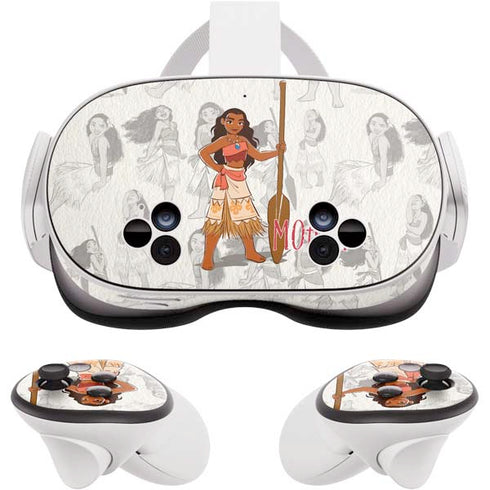 Disney Princess Moana Pattern Meta Quest 3S Skin
