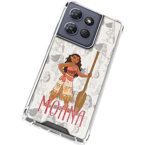 Disney Princess Moana Pattern Moto G Power 5G (2025) Clear Case