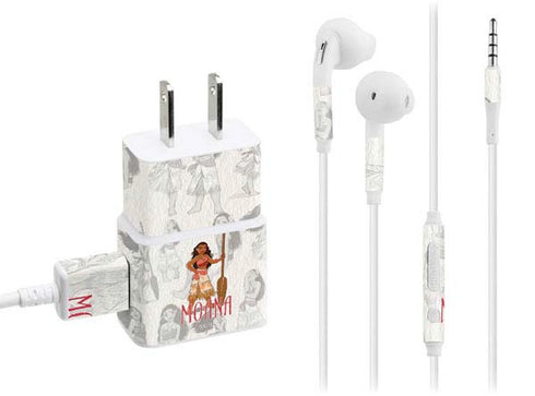 Disney Princess Moana Pattern Phone Charger Skin