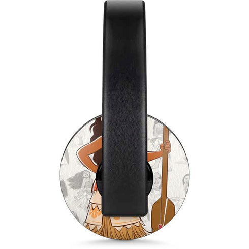 Disney Princess Moana Pattern PlayStation 4 Gold Wireless Headset Skin