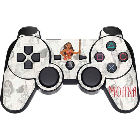 Disney Princess Moana Pattern PS3 Dual Shock wireless controller Skin