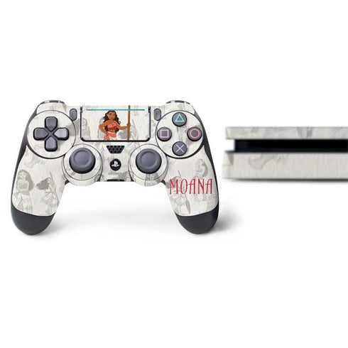 Disney Princess Moana Pattern PS4 Slim Bundle Skin