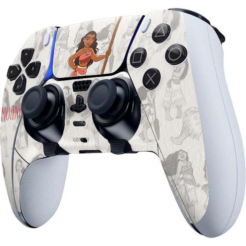 Disney Princess Moana Pattern PS5 DualSense Edge Pro Controller Skin