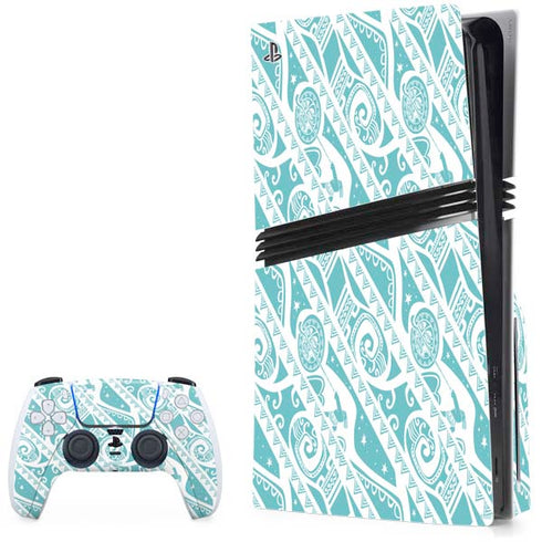 Disney Princess Moana Pattern PS5 Pro Disk Bundle Skin
