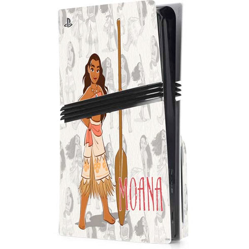 Disney Princess Moana Pattern PS5 Pro Disk Console Skin