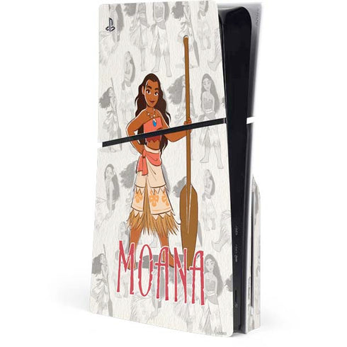 Disney Princess Moana Pattern PS5 Slim Disk Console Skin