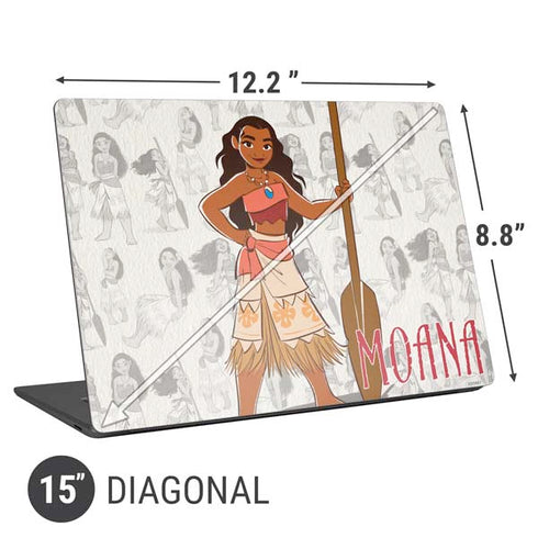 Disney Princess Moana Pattern Universal Laptop 15in (12.2 x 8.8in) Skin