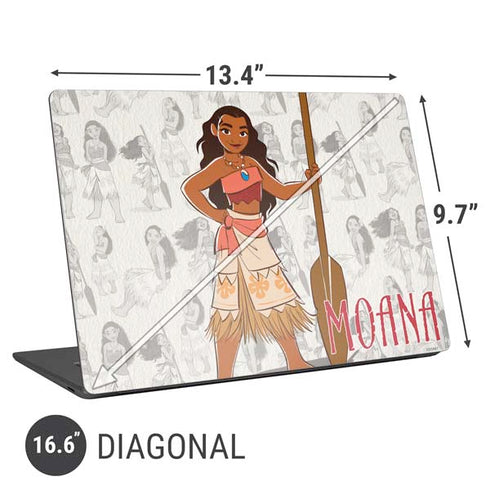 Disney Princess Moana Pattern Universal Laptop 16.6in (13.4 x 9.7in) Skin