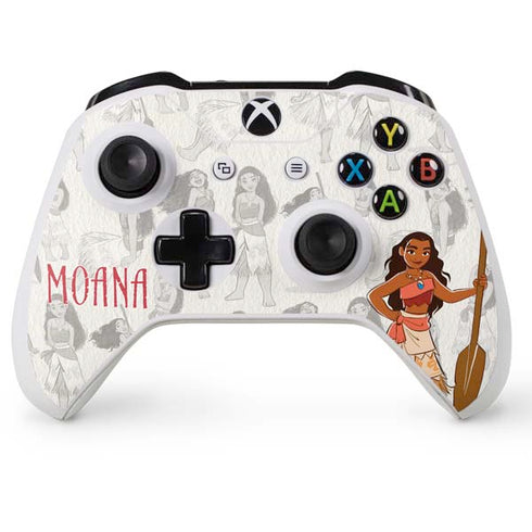Disney Princess Moana Pattern Xbox One S Console and Controller Bundle Skin