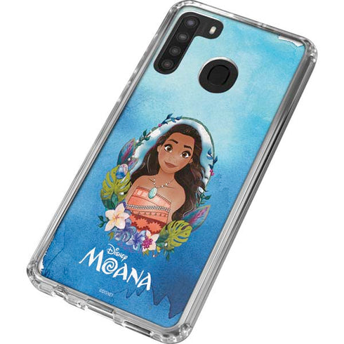 Disney Princess Moana Portrait Galaxy A21 Clear Case