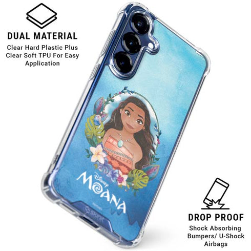 Disney Princess Moana Portrait Galaxy S25 Plus Clear Case