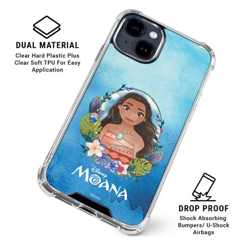 Disney Princess Moana Portrait iPhone 15 Plus Clear Case