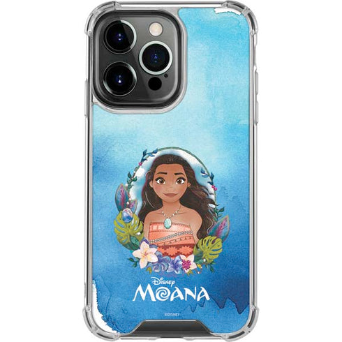 Disney Princess Moana Portrait iPhone 15 Pro Clear Case
