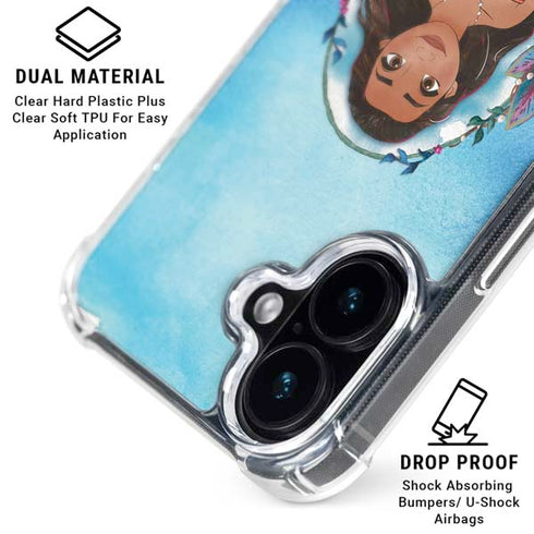 Disney Princess Moana Portrait iPhone 16 Clear Case