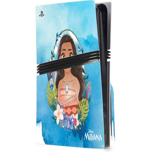 Disney Princess Moana Portrait PS5 Pro Disk Console Skin