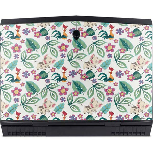 Disney Princess Moana Pua and Heihei Pattern Dell Alienware Skin