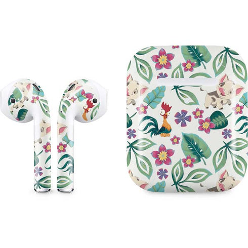 Disney Princess Moana Pua and Heihei Pattern Apple AirPods 2 Skin