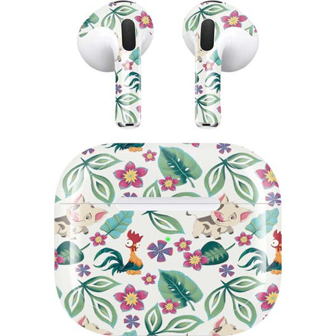 Disney Princess Moana Pua and Heihei Pattern Apple AirPods (3rd Gen 2021) Skin
