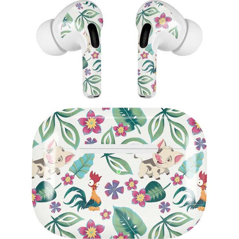 Disney Princess Moana Pua and Heihei Pattern Apple AirPods Pro Skin