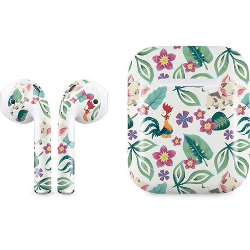 Disney Princess Moana Pua and Heihei Pattern Apple AirPods Skin