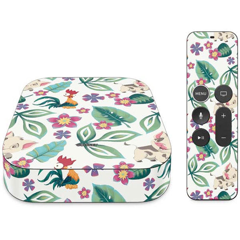 Disney Princess Moana Pua and Heihei Pattern Apple TV Skin