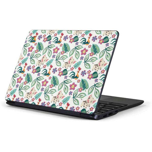 Disney Princess Moana Pua and Heihei Pattern Samsung Chromebook Skin