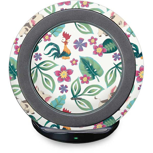 Disney Princess Moana Pua and Heihei Pattern Fast Charge Wireless Charging Stand Skin