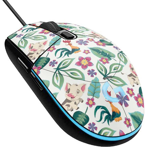 Disney Princess Moana Pua and Heihei Pattern G203 Prodigy RGB Wired Gaming Mouse Skin