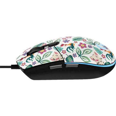 Disney Princess Moana Pua and Heihei Pattern G203 Prodigy RGB Wired Gaming Mouse Skin