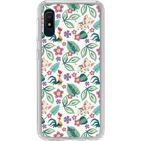 Disney Princess Moana Pua and Heihei Pattern Galaxy A10e Clear Case