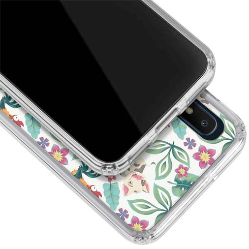 Disney Princess Moana Pua and Heihei Pattern Galaxy A10e Clear Case