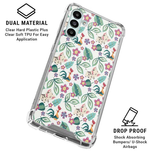 Disney Princess Moana Pua and Heihei Pattern Galaxy A13 5G Clear Case