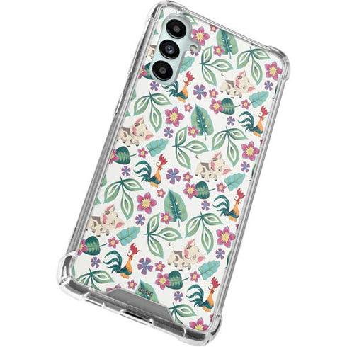 Disney Princess Moana Pua and Heihei Pattern Galaxy A14 5G Clear Case