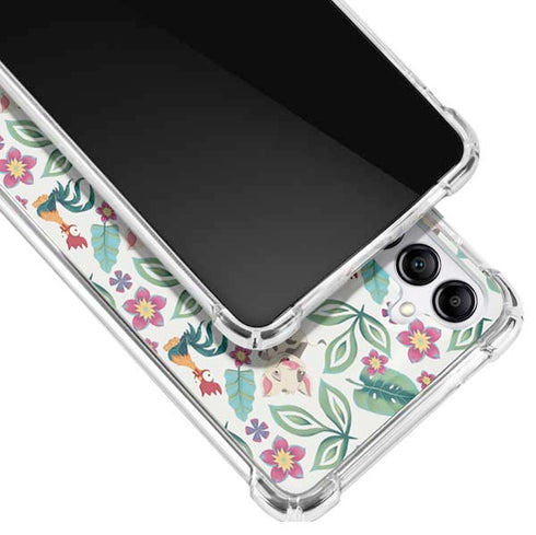 Disney Princess Moana Pua and Heihei Pattern Galaxy A14 5G Clear Case