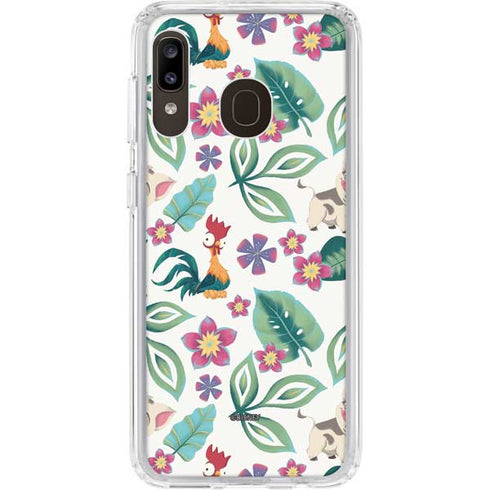 Disney Princess Moana Pua and Heihei Pattern Galaxy A20 Clear Case
