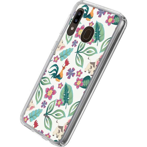 Disney Princess Moana Pua and Heihei Pattern Galaxy A20 Clear Case