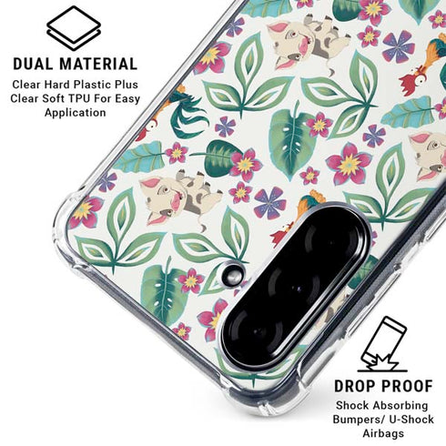 Disney Princess Moana Pua and Heihei Pattern Galaxy A36 5G Clear Case