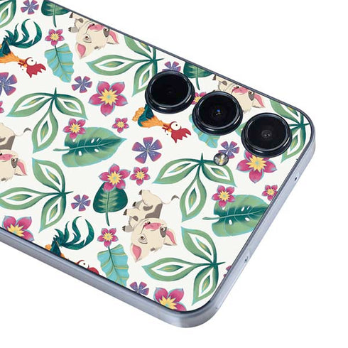 Disney Princess Moana Pua and Heihei Pattern Galaxy A55 5G Skin