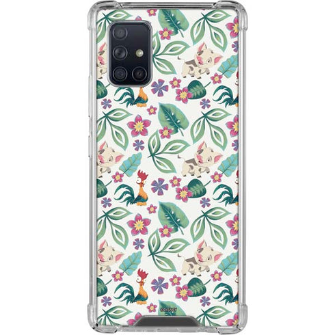Disney Princess Moana Pua and Heihei Pattern Galaxy A71 5G Clear Case