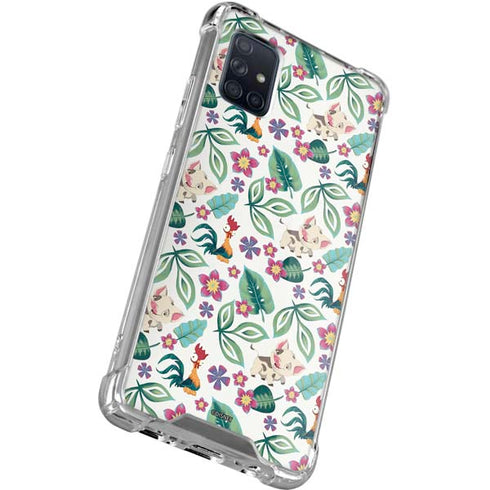 Disney Princess Moana Pua and Heihei Pattern Galaxy A71 5G Clear Case